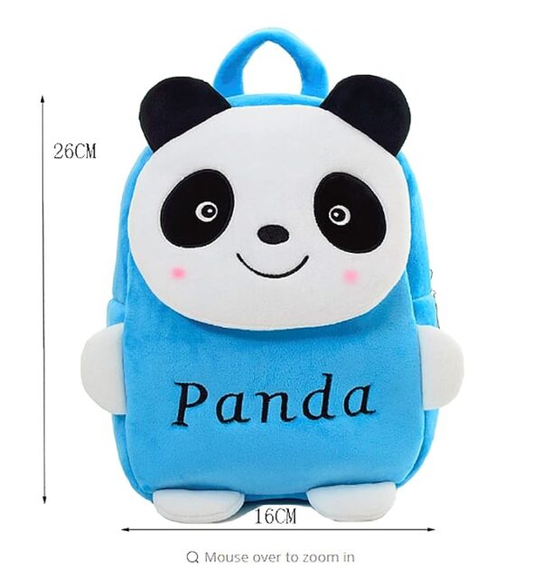 Frantic Kids Velvet School Bag Plush Backpack Baby Girl Preschool Bags Ideal for Baby Boy & Girl Picnic Bags (2-5 Years) - Image 2