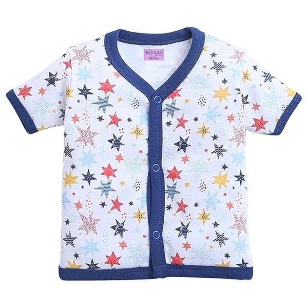 Baby Cotton Front Open Half Sleeves Top Half Sleeve Jhabala,Regular Fit T-Shirt,Multicolor Print - Image 2