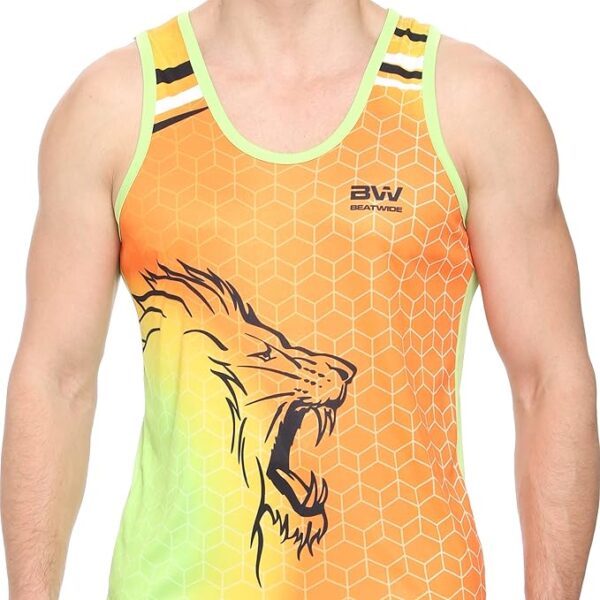Beatwide Men's Track And Field Jersy Set | Running Sandoo Set PMC Polyester Mix Running Kit And Running Vest Sandoo Set -Workout Set, Gym Wear, Running Wear,For Men's - Image 2