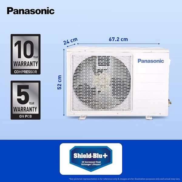 Panasonic 0.9 Ton 3 Star Inverter Split AC (Powerful Mode, Copper Condenser, 7in1 Convertible, 2-Way, PM 0.1 Filter, CS/CU-SU11AKY3T, White) - Image 5