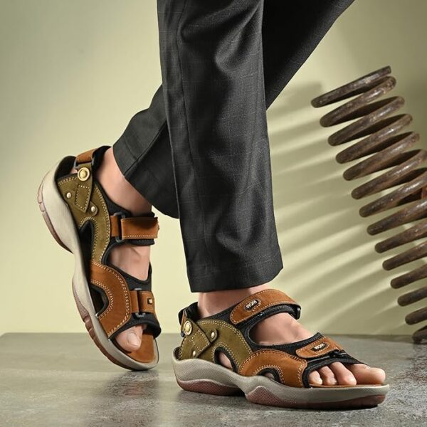 Centrino Sandal for Men | Grip Insole for Stability | Modern Look with Straps | Comfortable Footwear with Premium Comfort & Quality (3263) - Image 7