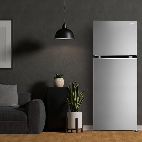 LG 322 L 3 Star Frost-Free Smart Inverter Double Door Refrigerator (GL-S342SPZX, Shiny Steel, Convertible with Express Freeze) - Image 2