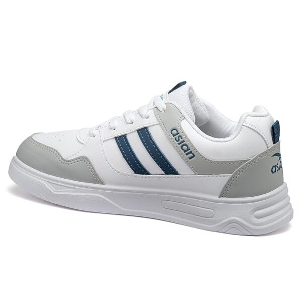 ASIAN Men's BOSTON-02 White Casual Sneaker Shoes with Synthetic Upper Lightweight Comfortable Mid Top Sneaker Shoes for Men's & Boy's - Image 2