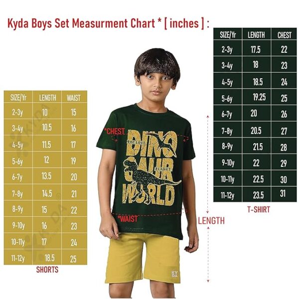 KYDA KIDS Boy's Regular Fit T-Shirt Clothing Sets - Image 5