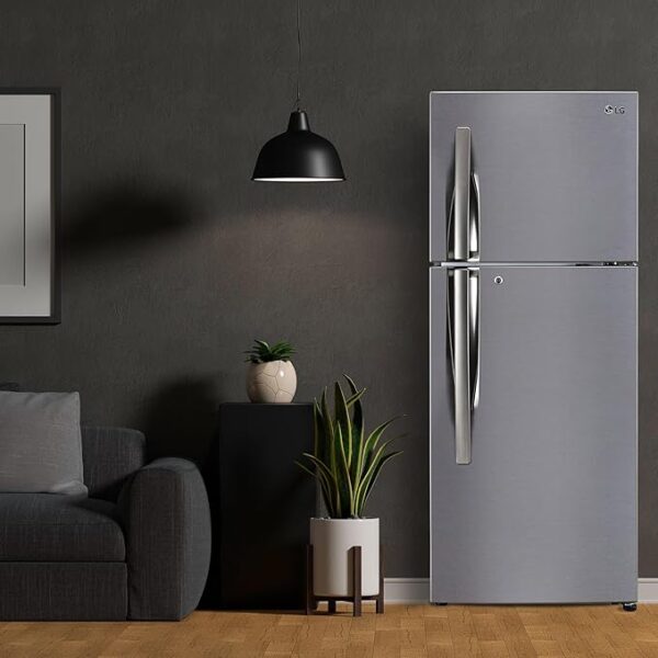 LG 242 L 3 Star Smart Inverter Frost-Free Double Door Refrigerator (GL-I292RPZX, Shiny Steel, Door Cooling+) - Image 2