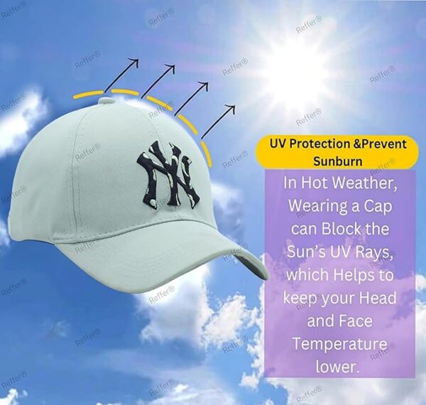 Unisex Baseball Caps, Comfortable, Stylish Design, Caps Branded with Adjustable Buckle, Summer caps for Men, Cricket Caps for Men, Gym Caps for Men, Sports Caps for Men Women - Image 4