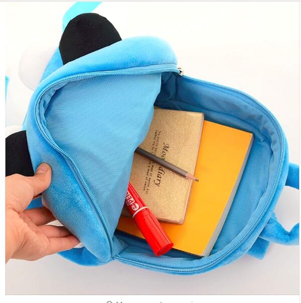 Frantic Kids Velvet School Bag Plush Backpack Baby Girl Preschool Bags Ideal for Baby Boy & Girl Picnic Bags (2-5 Years) - Image 4