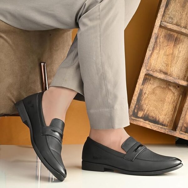 Centrino Slip-On Men's Formal Shoe | Stylish with Soft Cushioned Insole | Trendy Non Lace-Up Design | Perfect for Formal Wear (9703) - Image 7