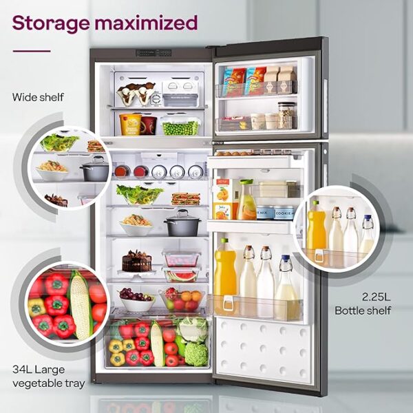 Godrej 308 L 2 Star Fully Convertible 4-in-1, Nano Shield Technology Inverter Frost Free Double Door Vibe Refrigerator (RF EON 331B RCIT MT BK, Matt Black) - Image 6