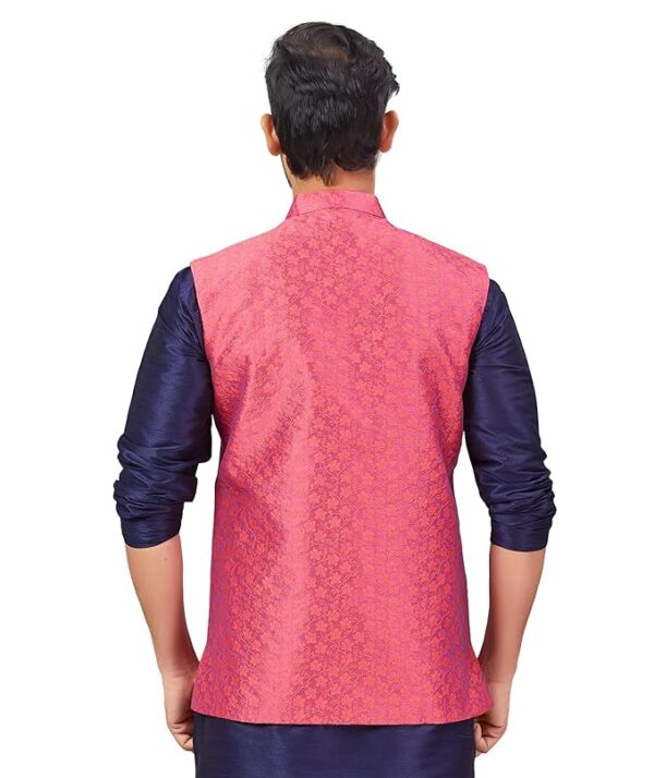 Studio Shringaar Men's Brocade Nehru Jacket/Waist Coat (513) - Image 6