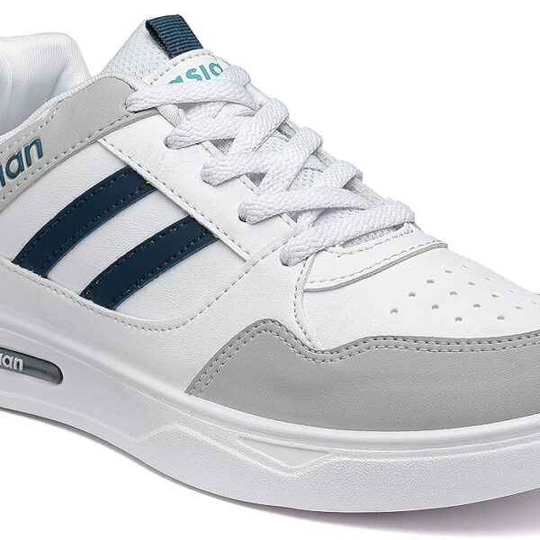 ASIAN Men's BOSTON-02 White Casual Sneaker Shoes with Synthetic Upper Lightweight Comfortable Mid Top Sneaker Shoes for Men's & Boy's - Image 5