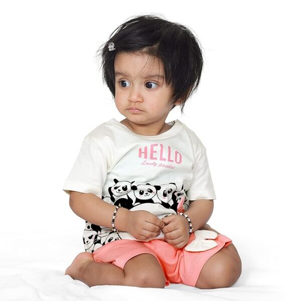 ARIEL Baby Boys & Baby girls Cotton Printed Round Neck Half Sleeve T-shirt & Short Trendy Summer Clothing Sets - Image 6