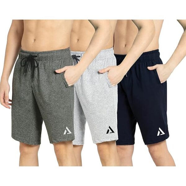 KART BLACK Plus Sizes Men's Cotton Knee length Shorts(M,L,XL,XXL,3XL,4XL,5XL shorts) | Casual and Night Wear Mens Shorts