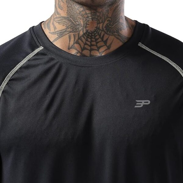 3rd Planet Gym Regular Fit T Shirt for Men Round Neck Active Tshirt for Men Quick Dry Active Wear T Shirts for Man Dry Fit T Shirts for Men for Gym & Sports Wear Anti Odor Training Tshirt for Men - Image 6