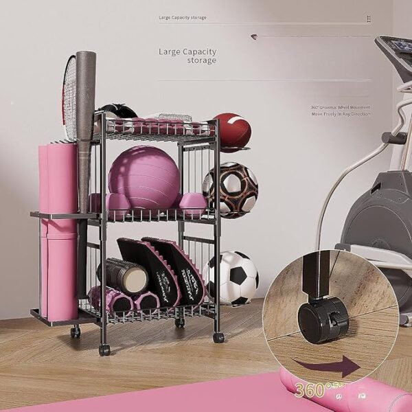 The Style Sutra Yoga Mat Storage Rack Fitness Weight Rack for Yoga Block Indoor Outdoor|Sporting Goods | Exercise Mats|1 Sports Equipment Organizer - Image 3