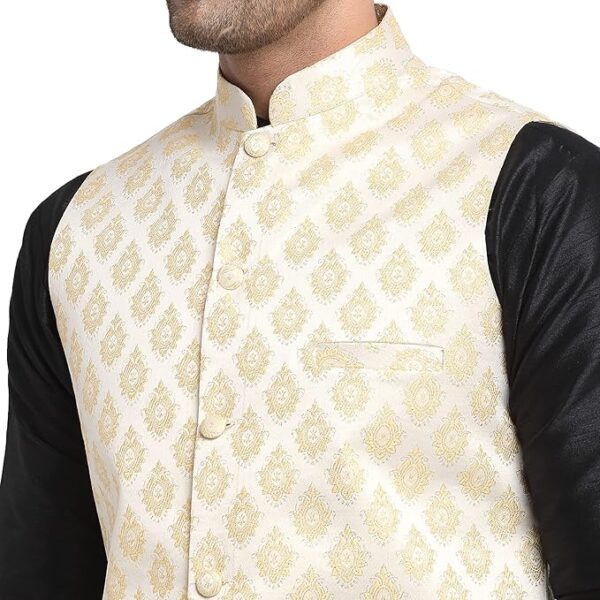 ABH LIFESTYLE Men's Jacquard Stylish Nehru Jacket set. - Image 2