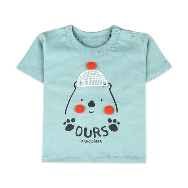 ARIEL Baby Boys & Baby girls Cotton Printed Round Neck Half Sleeve T-shirt & Short Latest Summer Clothing Sets - Image 7