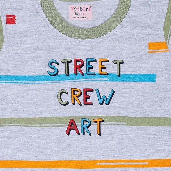 Multi-Color Pack of 3 100% Soft Cotton Printed Tshirt Pant Set for Baby/Clothing Set for Baby - Image 4