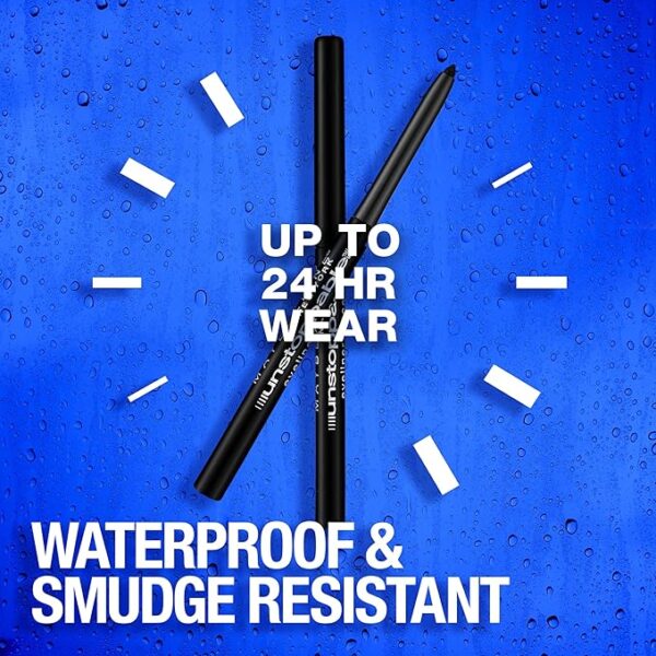 Maybelline New York Unstoppable Smudge Proof Black,Matte,Waterproof,Long Lasting Eyeliner Pencil Makeup, Espresso, 2 Count, Black - Image 5