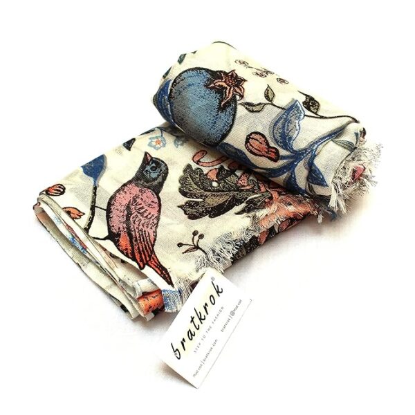 bratkrok Women's Stylish Floral Printed Rayon Scarf/Scarves/Stole For Summers - Image 5