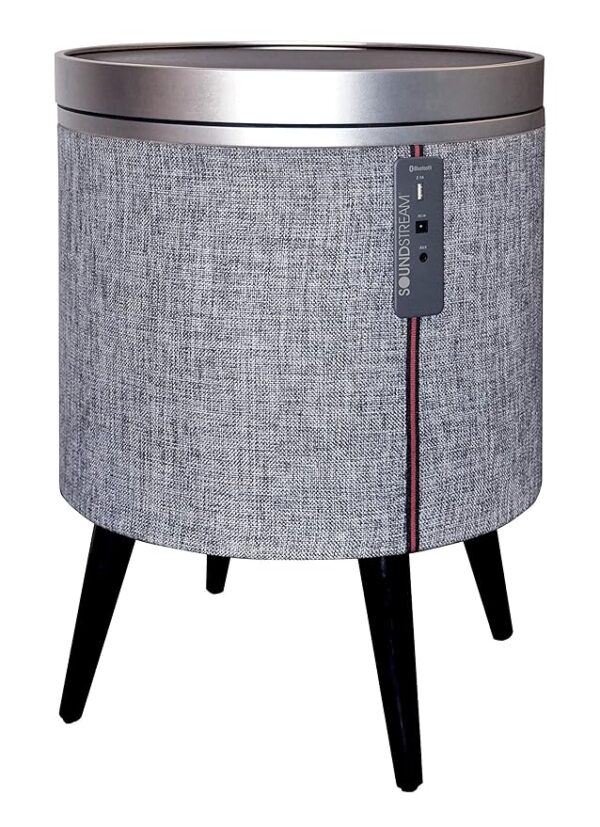 Soundstream Bluetooth Sound Table with Swivel Top, Built-in Bluetooth Speaker and Qi Wireless Charging - Image 4