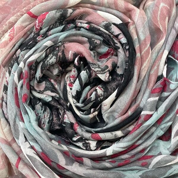 FAHABO Scarf Woman Digital Print Mal Mal Cotton Scarves | Hijab Scarf | Headscarf | Neck Scarf | Stoles | Wraps - Image 2