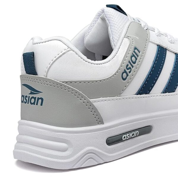 ASIAN Men's BOSTON-02 White Casual Sneaker Shoes with Synthetic Upper Lightweight Comfortable Mid Top Sneaker Shoes for Men's & Boy's - Image 4