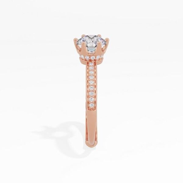 U ARE 925 Sterling Silver 18K Gold and Rose Gold Plated Royal Solitaire Ring | Gift for Women and Girls | With Certificate of Authenticity and 925 Stamp - Image 2