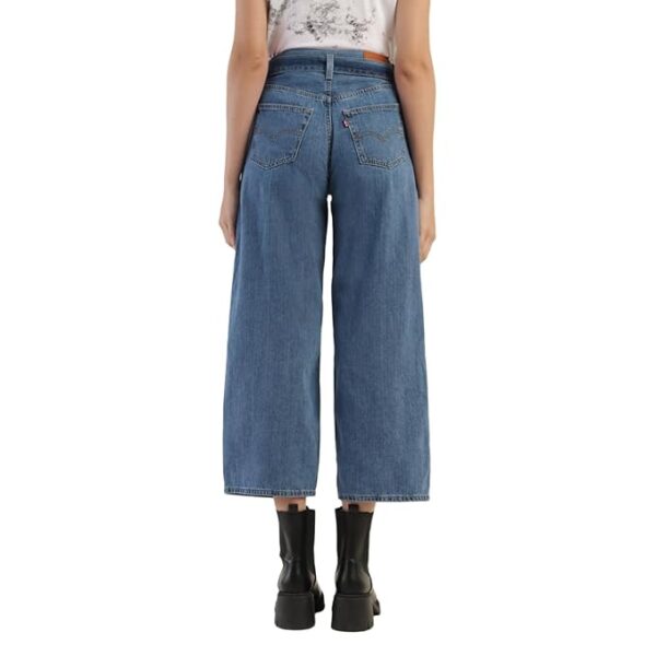 Levi's Women's Mid Rise Belted Baggy Loose Straight Fit Jeans - Image 6