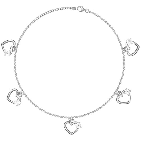 GIVA 925 Silver Small Heart Charm Anklet, (Single) Gifts for Girlfriend, Gifts for Women & Girls| With Certificate of Authenticity and 925 Stamp | 6 Month Warranty*