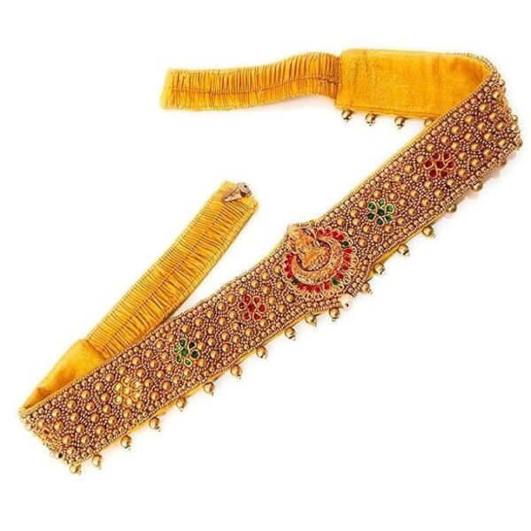 Goodfriends GOOD FRIENDS Laxmi Design Waist Hip Belt stretchable Kamarbandh Fancy wedding for Saree, Saree Belt, lehanga Choli, Gown Fancy Dress (Multicolor)