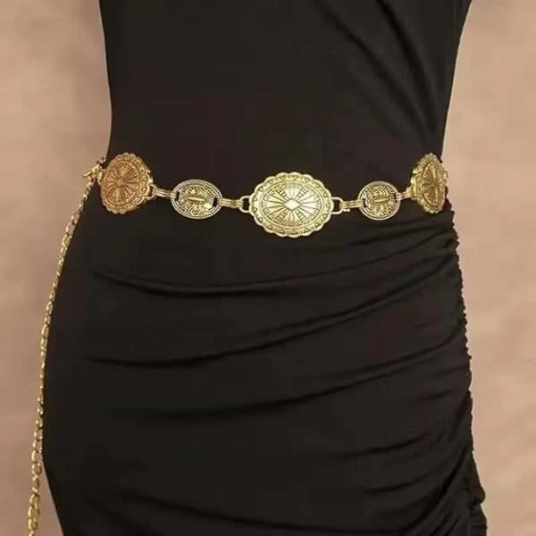 Shining Diva Fashion Belts for Women and Girls Stylish Kamarbandh Kamar Chain Waist Belt for Dresses Jeans Saree - Image 5