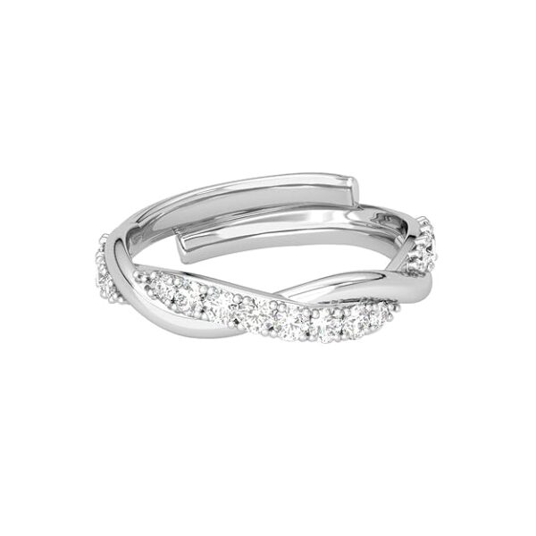 Clara Pure 925 Sterling Silver Minimal Office wear Finger Ring with Adjustable Band | Gift for Women Girls Wife Girlfriend | Multiple Design Options