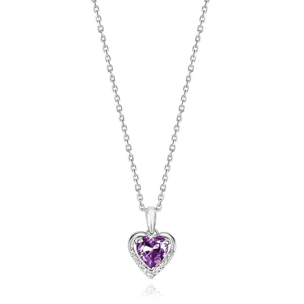 SILVERTOWN 925 Silver Jewellery | Gifts for Women & Girls | Wedding Gifts | Silver Heart Pendant Necklace for Women with Chain