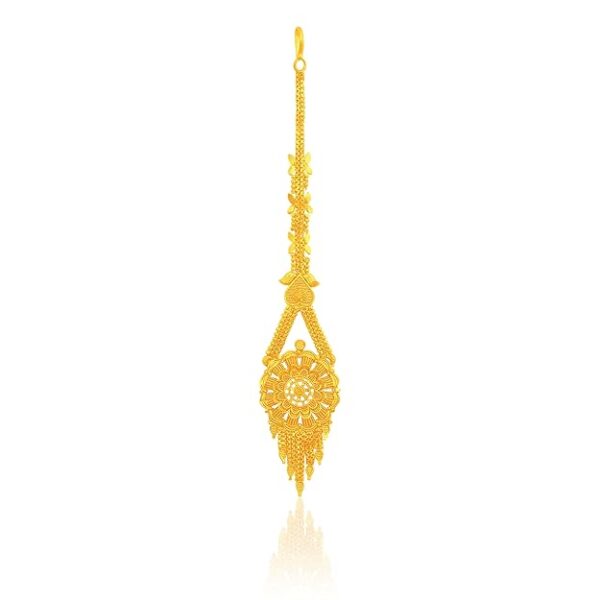 arch fashion Elegant Maang Tikka for Women | Traditional Indian Bridal Forehead Jewelry ? Gold-Plated Ethnic Hair Accessory for Weddings, Festivals Tika-112 - Image 4