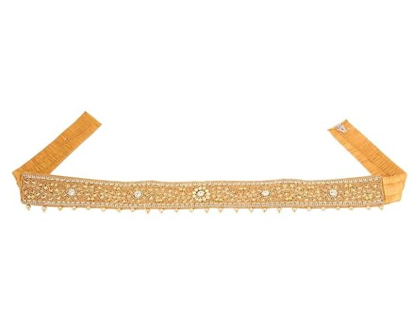 Vama Fashions Embroidery Maggam Aari Zari Work Fabric hip waist Belt Kamarbandh kamarpatta for Sarees & traditional Dress (Stretchable Size 30-40 inches only) - Image 2