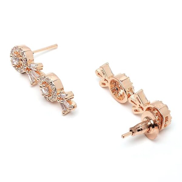 ZENEME Women American Diamond Studded Necklace With Earring Detailing Jewellery Set For Women and Girl - Image 2