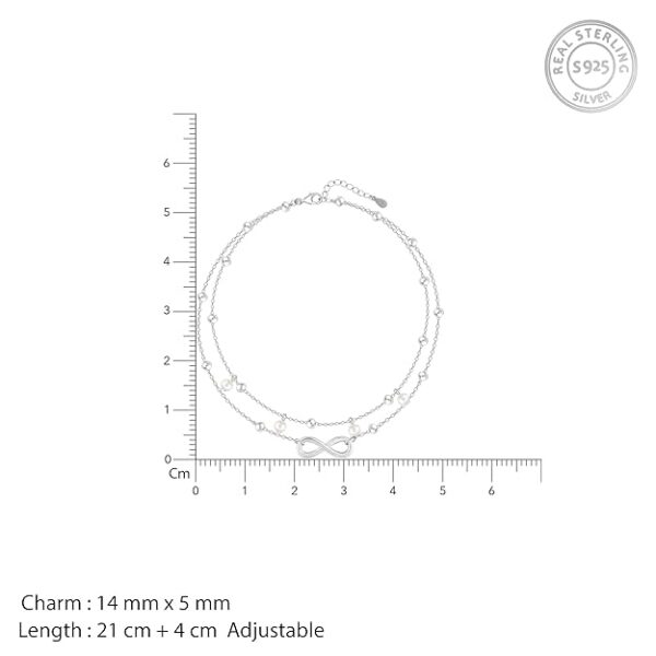 GIVA 925 Silver Rose Gold Infinity Pendant Necklace Ring Stud Earrings Toe Rings Anklet Bracelet Sets | Gifts for Women & Girls - Image 3