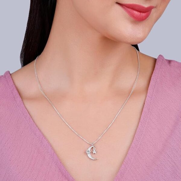 GIVA 925 Silver Selene Pendant With Link Chain| Necklace to Gift Women & Girls | With Certificate of Authenticity and 925 Stamp | 6 Months Warranty* - Image 6