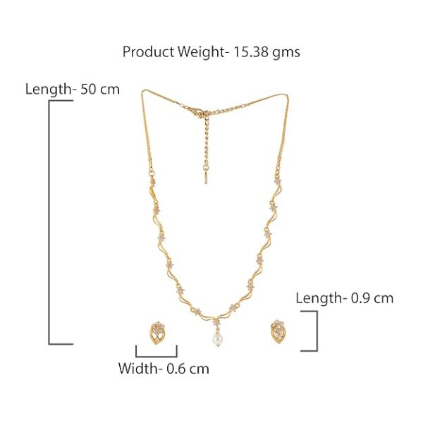 Estele Gold Plated Austrian Crystals Jewellery Set for Women - Image 3