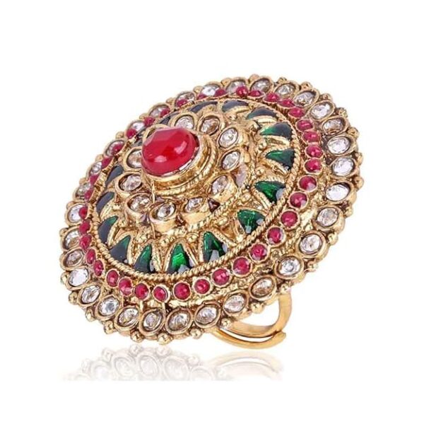 Shining Diva Fashion Gold Plated Ring for Women (Multicolor, 6683r) - Image 5