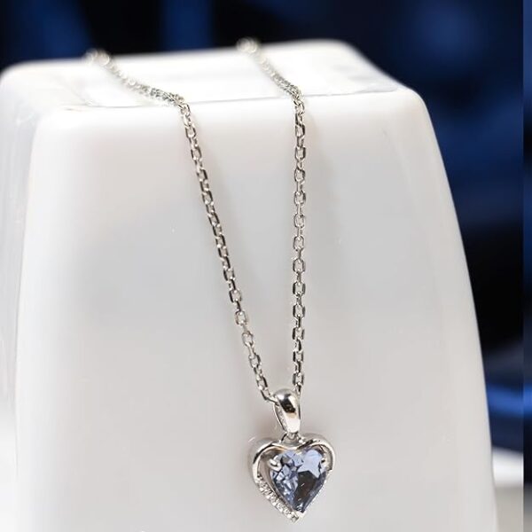 SILVERTOWN 925 Silver Jewellery | Gifts for Women & Girls | Wedding Gifts | Silver Heart Pendant Necklace for Women with Chain - Image 4