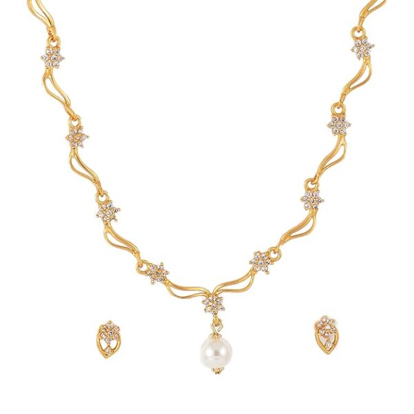 Estele Gold Plated Austrian Crystals Jewellery Set for Women