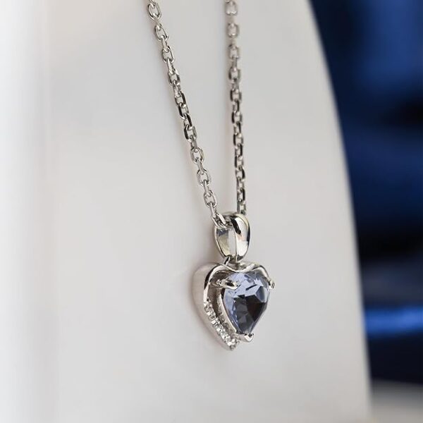 SILVERTOWN 925 Silver Jewellery | Gifts for Women & Girls | Wedding Gifts | Silver Heart Pendant Necklace for Women with Chain - Image 5