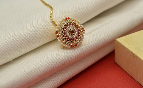 JEWELOPIA Maang Tikka Borla for Women & Girls