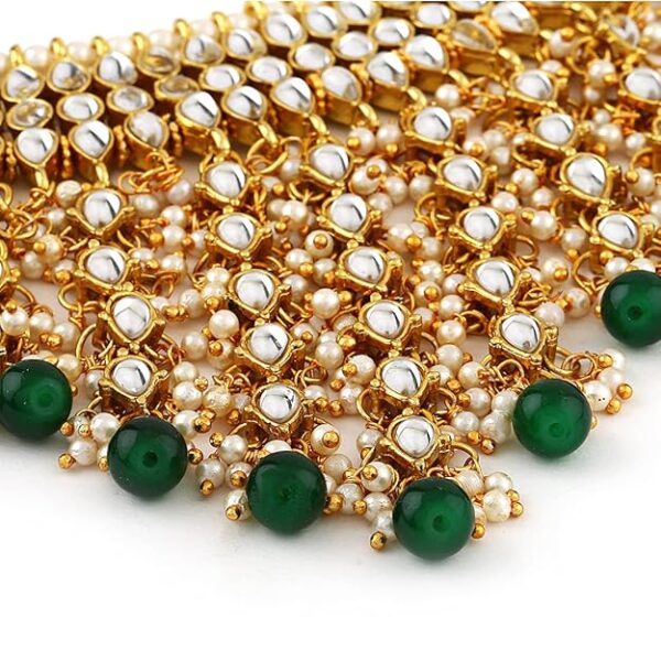 Shining Diva Fashion Latest Stylish Choker Traditional Pearl Kundan Necklace Jewellery Set for Women - Image 4
