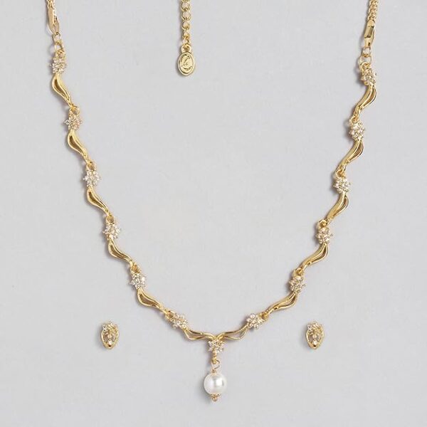 Estele Gold Plated Austrian Crystals Jewellery Set for Women - Image 2