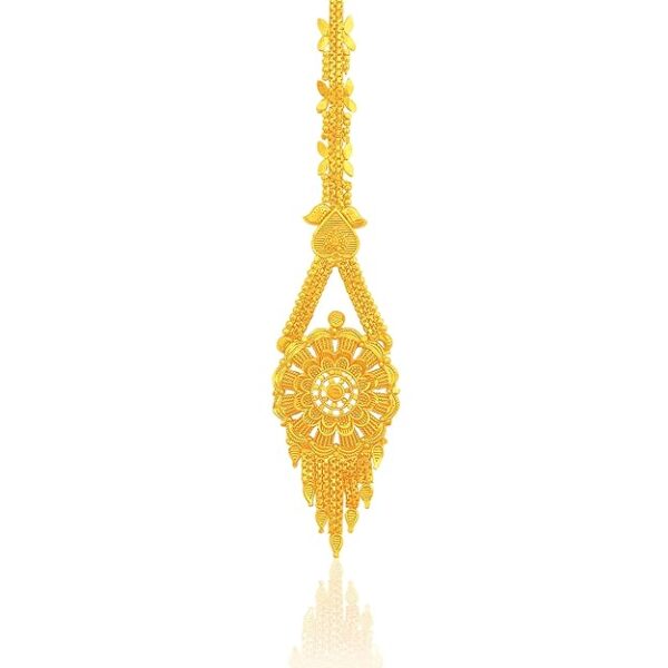arch fashion Elegant Maang Tikka for Women | Traditional Indian Bridal Forehead Jewelry ? Gold-Plated Ethnic Hair Accessory for Weddings, Festivals Tika-112