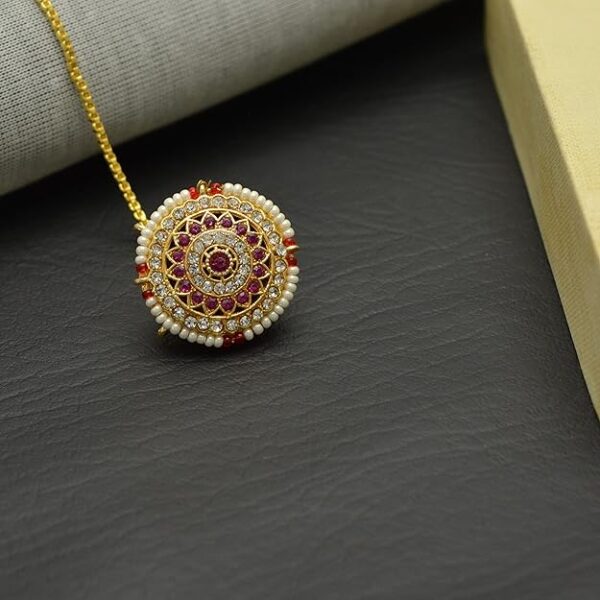 JEWELOPIA Maang Tikka Borla for Women & Girls - Image 4