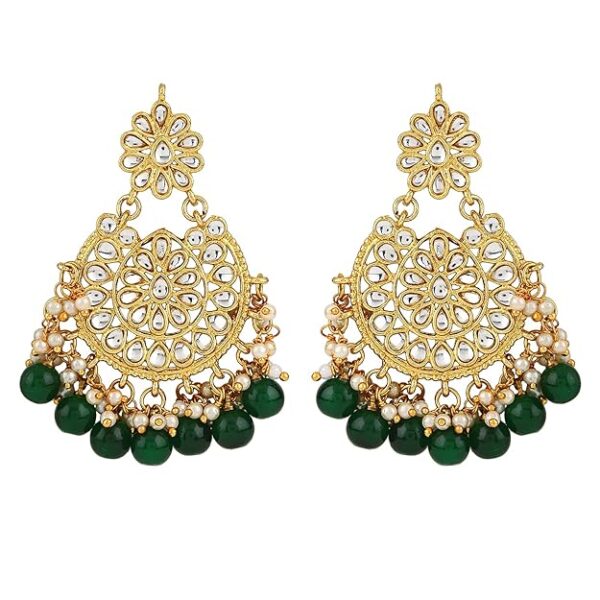 Shining Diva Fashion Latest Stylish Choker Traditional Pearl Kundan Necklace Jewellery Set for Women - Image 3